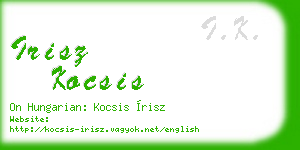 irisz kocsis business card